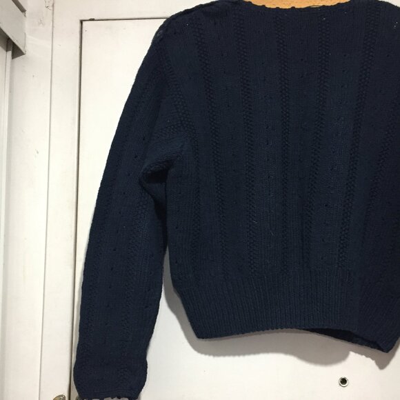VINTAGE LIZ CLAIBORNE COLLECTION KNITTED BY HAND SWEATERS SIZE M - Picture 8 of 10